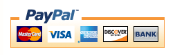 Credit Cards Accepted through Pay Pal
